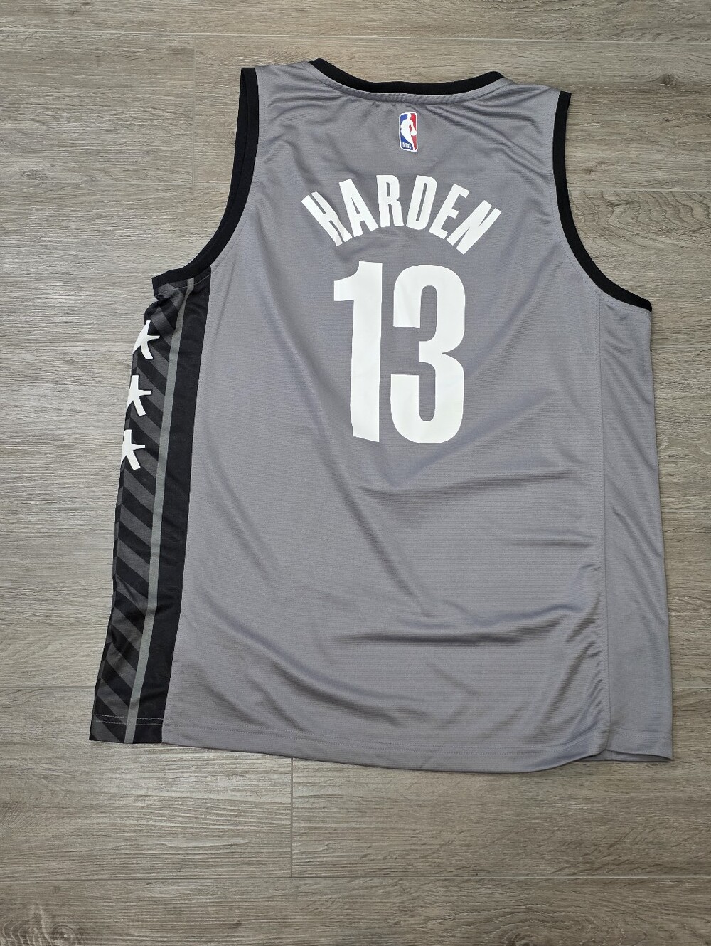 Fanatics James Harden #13 Brooklyn Nets Jordan Swigman Jersey NBA Men Large Grey - Picture 2 of 5